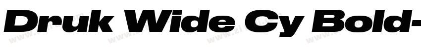Druk Wide Cy Bold字体转换